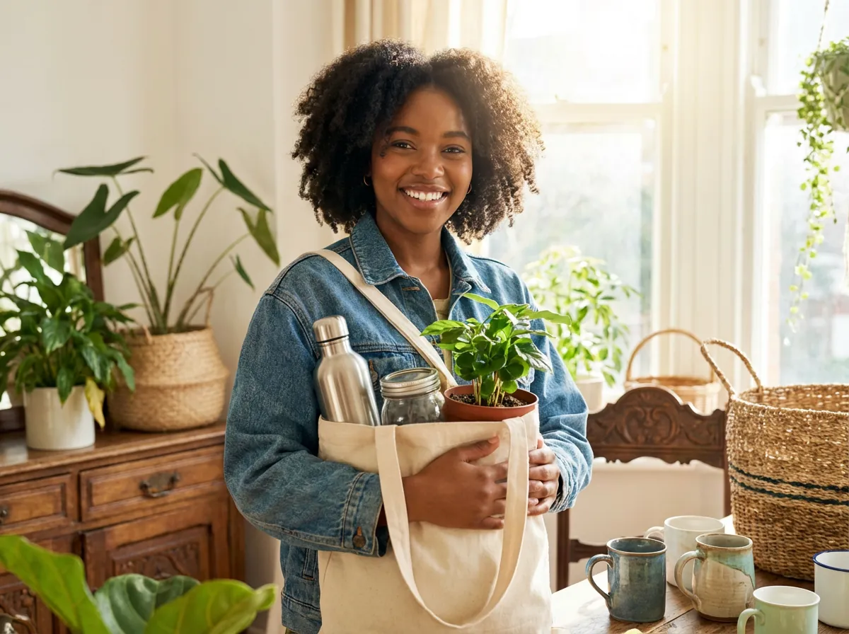 Symbole du recyclage et articles de seconde main éco-responsables